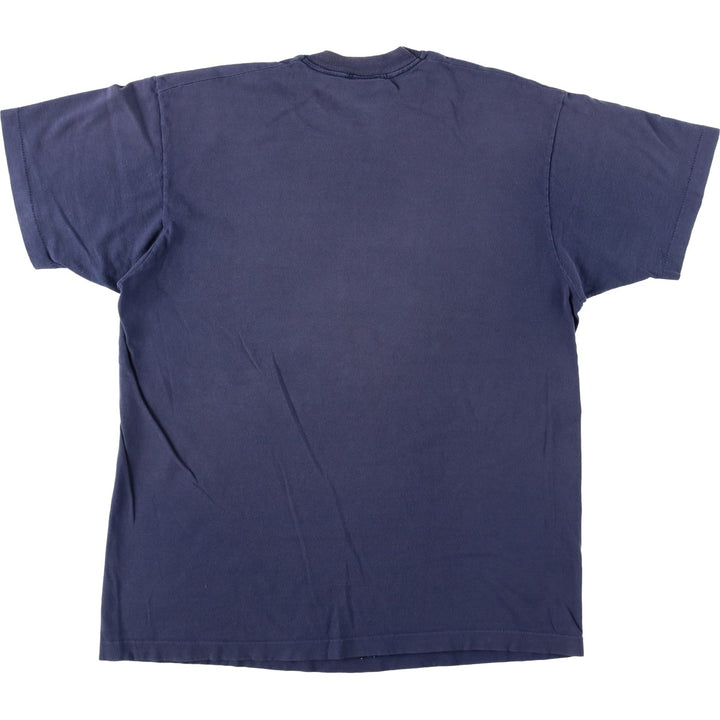 70s-80'S Collegiate Pacific College T-Shirt, Made in USA, Men's XL equivalent, Vintage cotton navy blue type Vintage Second Hand