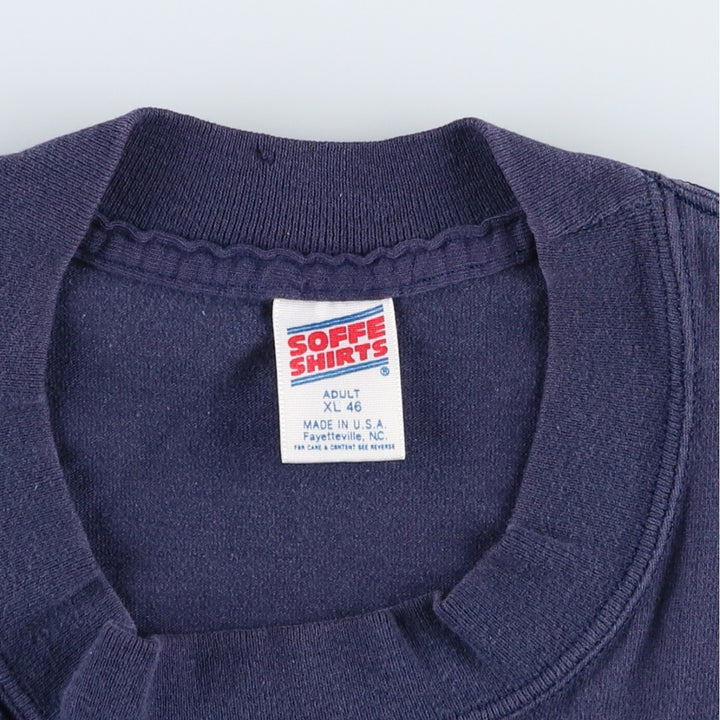 90'S Sofie College T-shirt, Made in USA, Men's XL equivalent, Vintage cotton navy blue type Vintage Second Hand