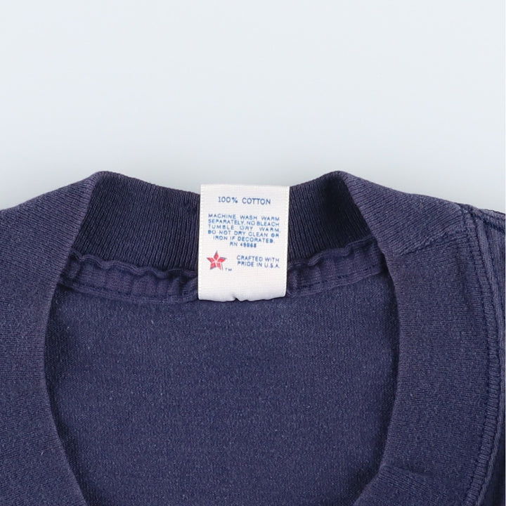 90'S Sofie College T-shirt, Made in USA, Men's XL equivalent, Vintage cotton navy blue type Vintage Second Hand