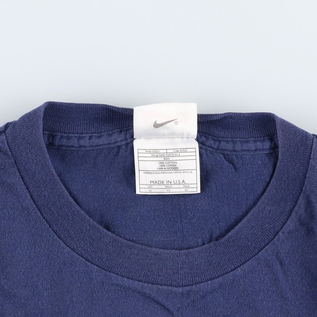 90'S Nike MICHIGAN University of Michigan College T-shirt, Made in USA, Men's XL equivalent, Vintage cotton navy blue type Vintage Second Hand
