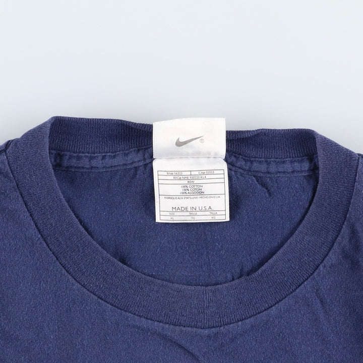 90'S Nike MICHIGAN University of Michigan College T-shirt, Made in USA, Men's XL equivalent, Vintage cotton navy blue type Vintage Second Hand