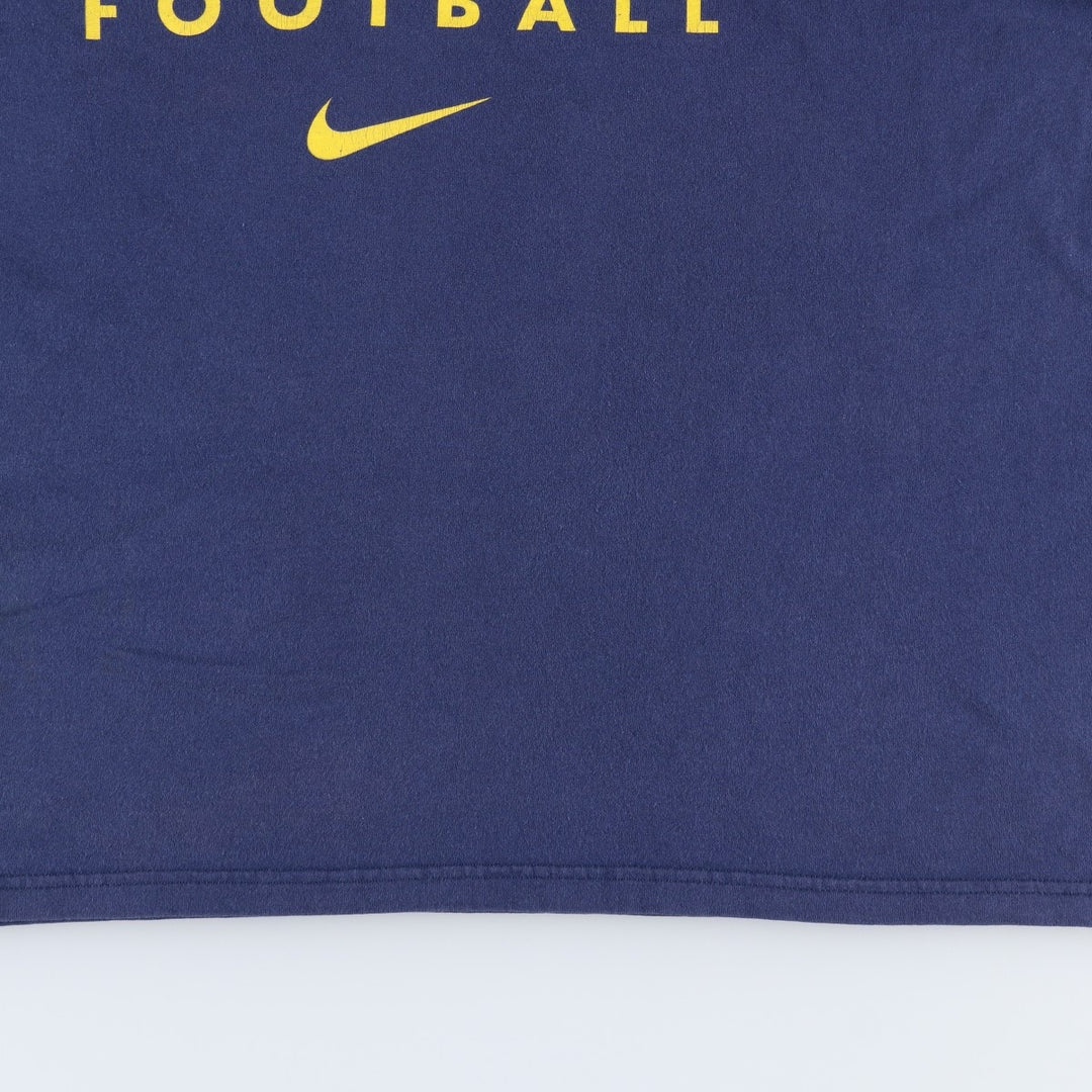 90'S Nike MICHIGAN University of Michigan College T-shirt, Made in USA, Men's XL equivalent, Vintage cotton navy blue type Vintage Second Hand