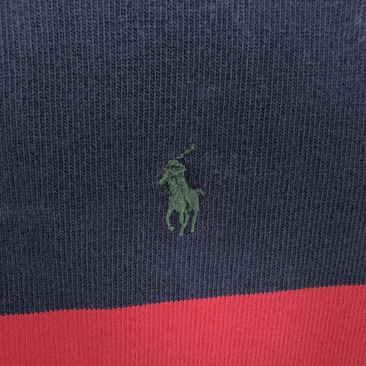 Ralph Lauren POLO by Ralph Lauren long sleeve rugby shirt, men's XL size cotton navy blue type Vintage Second Hand