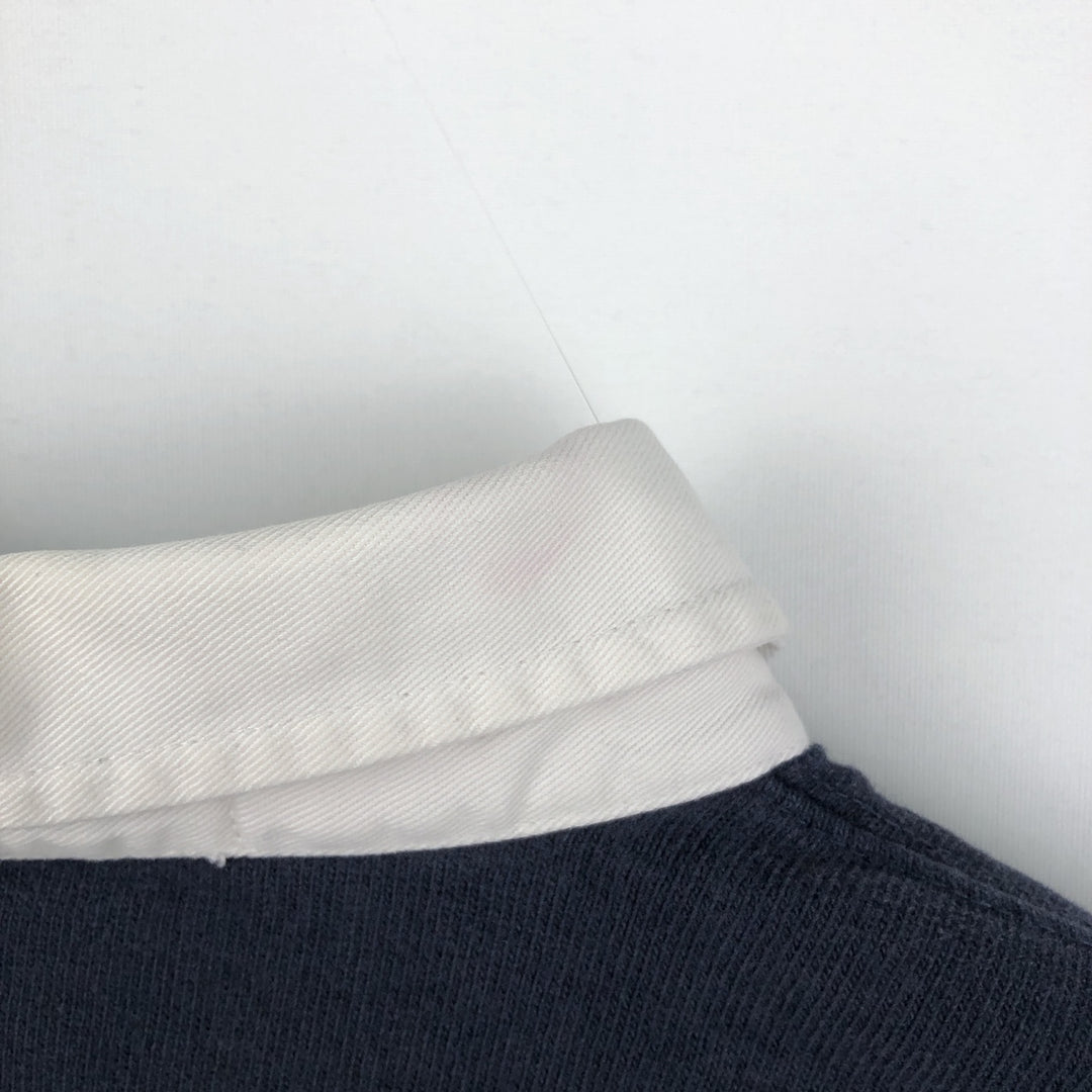 Ralph Lauren POLO by Ralph Lauren long sleeve rugby shirt, men's XL size cotton navy blue type Vintage Second Hand