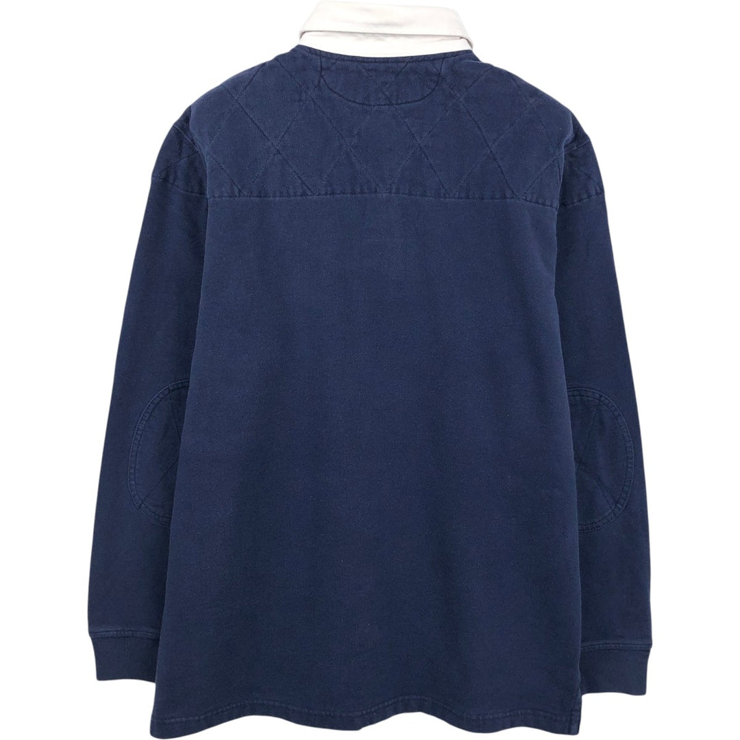 Ralph Lauren POLO by Ralph Lauren long sleeve rugby shirt, men's size L cotton navy blue type Vintage Second Hand