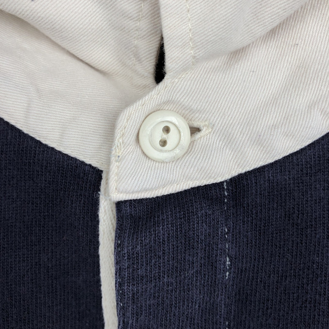 2000'S Ralph Lauren POLO JEANS COMPANY striped long-sleeved rugby shirt, men's size XL (approx.) cotton gray type Vintage Second Hand