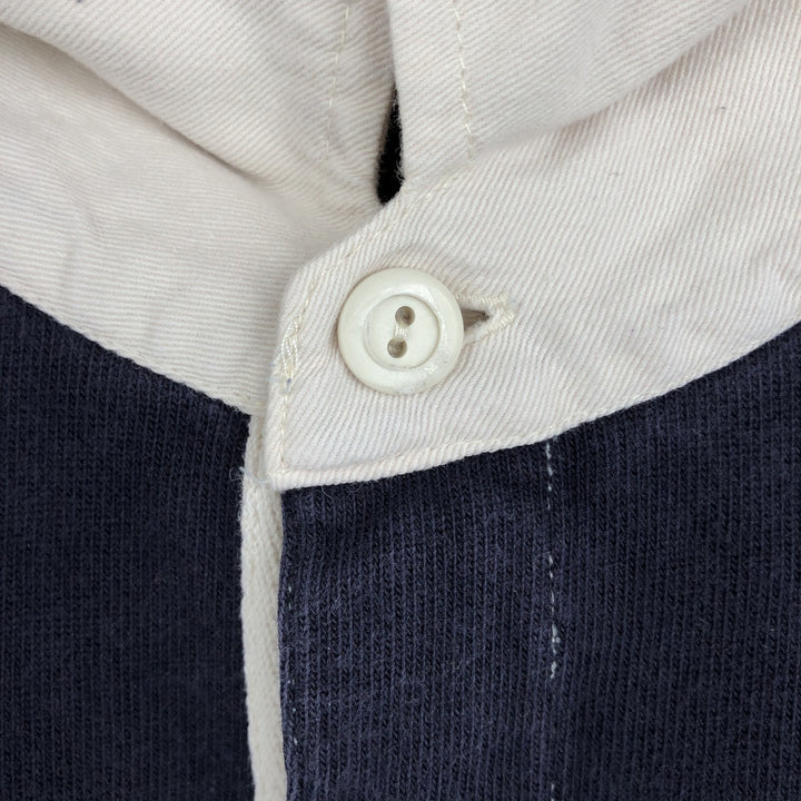 2000'S Ralph Lauren POLO JEANS COMPANY striped long-sleeved rugby shirt, men's size XL (approx.) cotton gray type Vintage Second Hand