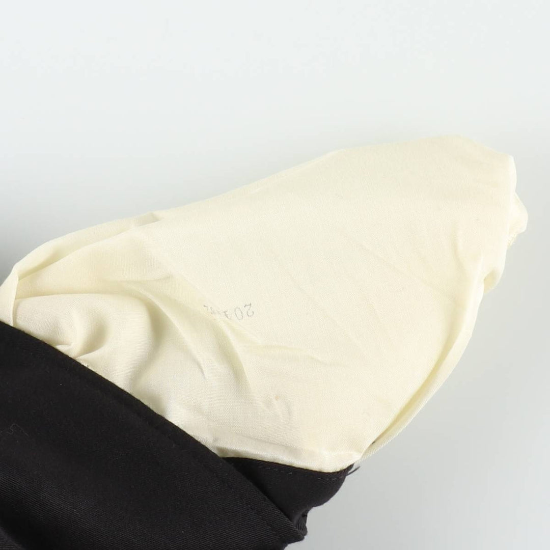 CITY STREETS Three-pleat slacks pants for men, equivalent to w34 polyester black type Vintage Second Hand