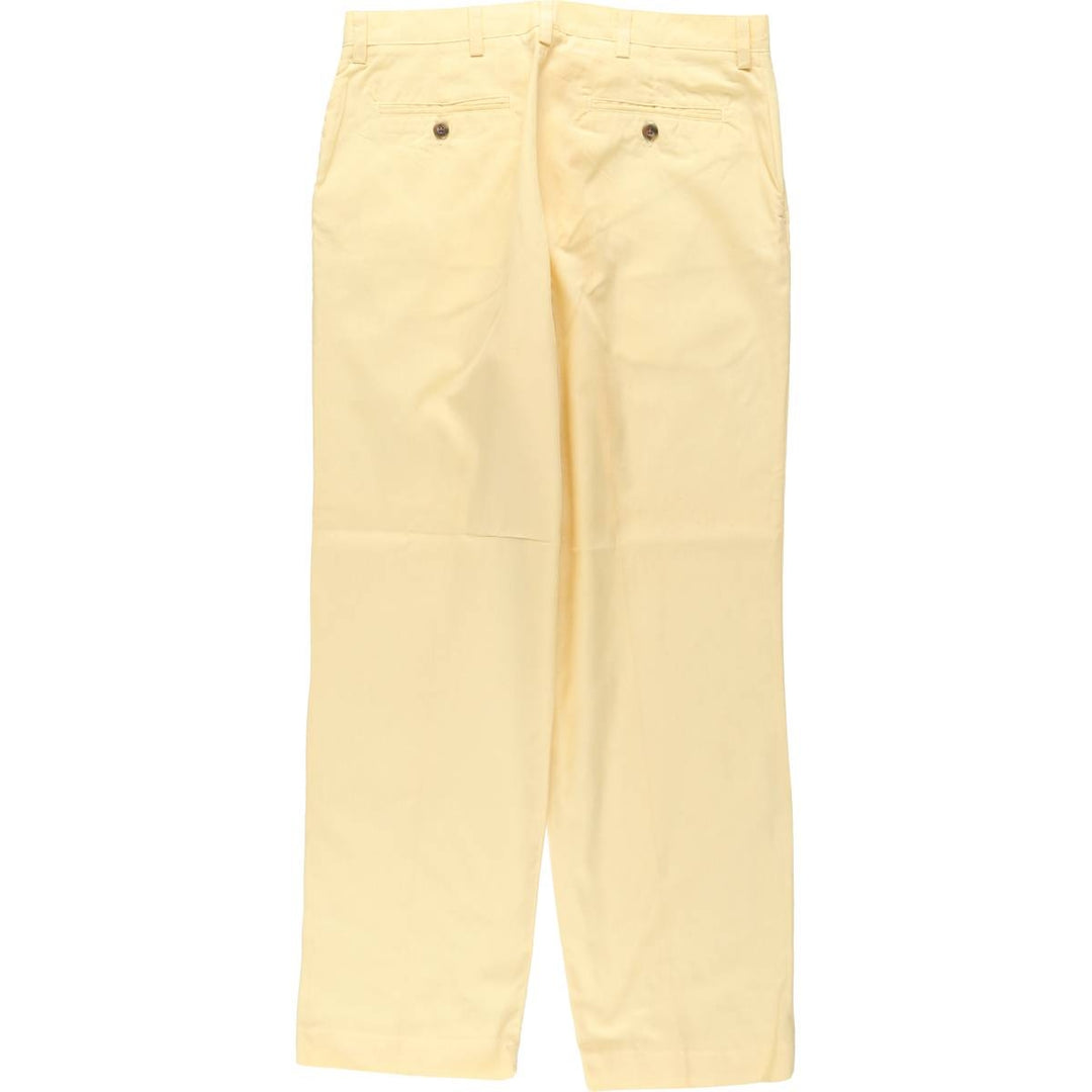 HAGGER slacks pants, men's size W34 (approx.) polyester yellow type Vintage Second Hand