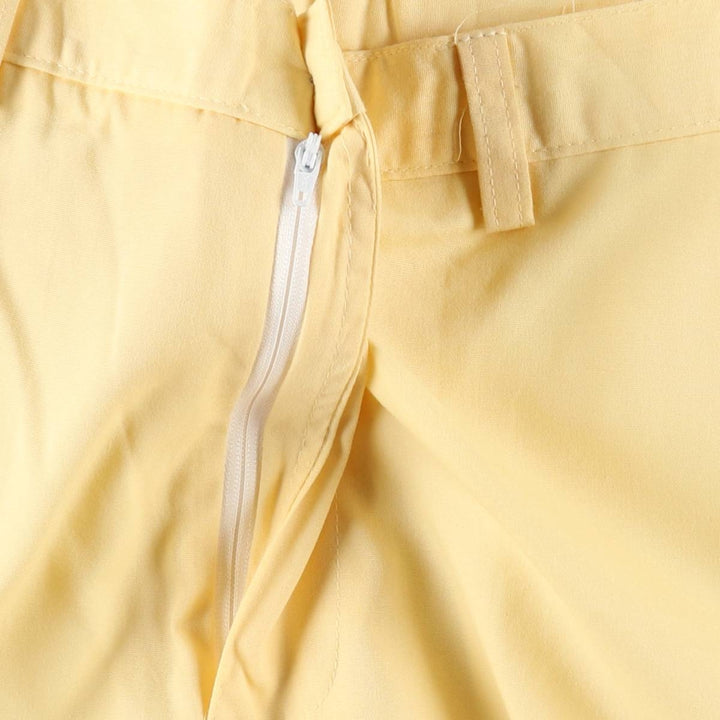 HAGGER slacks pants, men's size W34 (approx.) polyester yellow type Vintage Second Hand