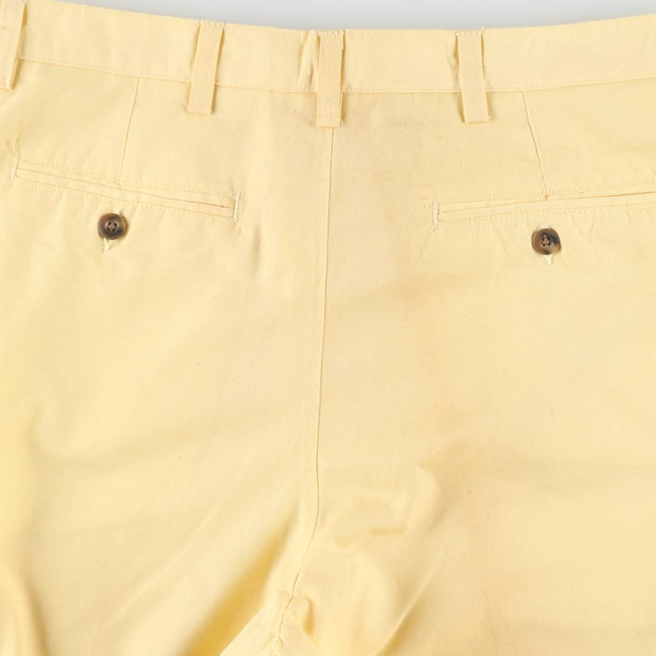 HAGGER slacks pants, men's size W34 (approx.) polyester yellow type Vintage Second Hand