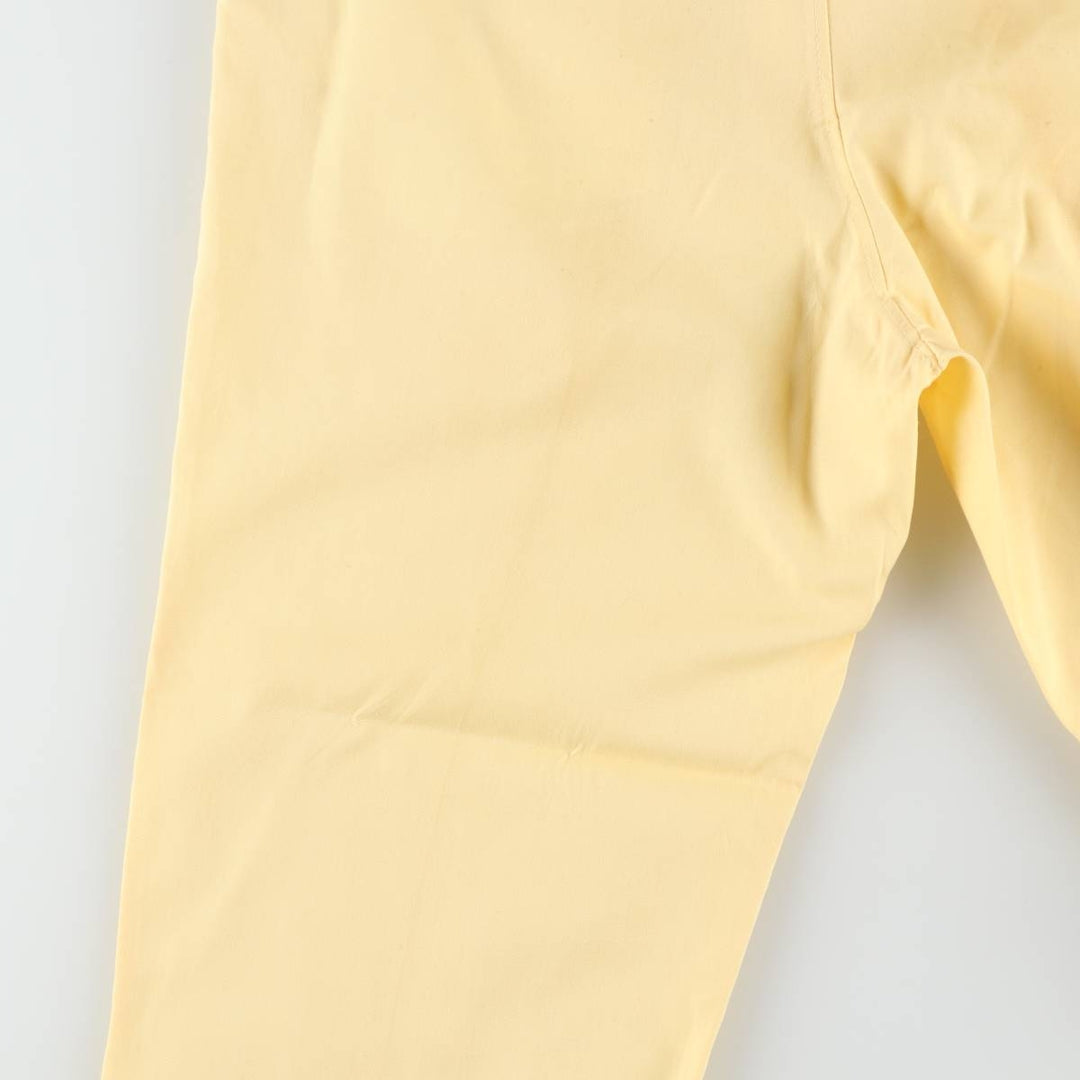 HAGGER slacks pants, men's size W34 (approx.) polyester yellow type Vintage Second Hand