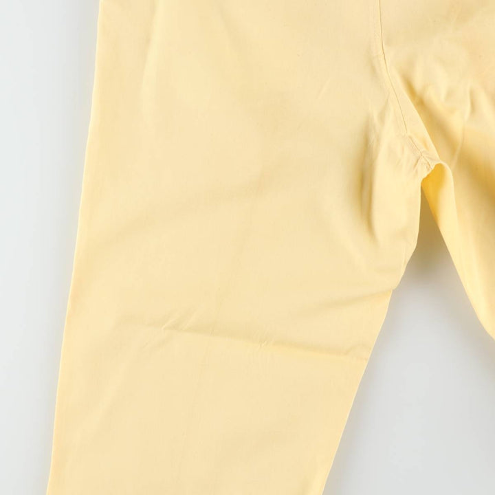 HAGGER slacks pants, men's size W34 (approx.) polyester yellow type Vintage Second Hand