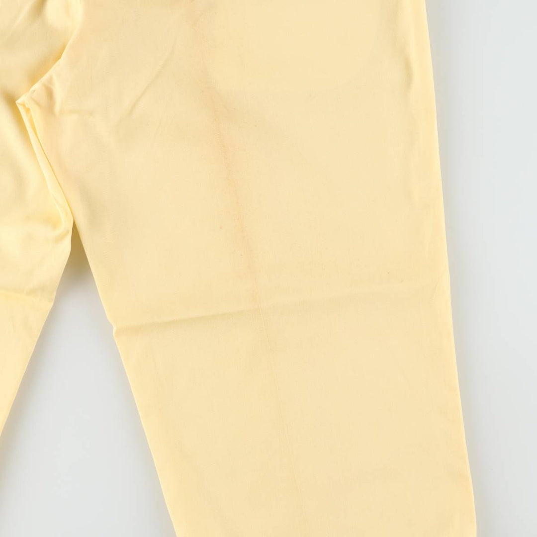HAGGER slacks pants, men's size W34 (approx.) polyester yellow type Vintage Second Hand