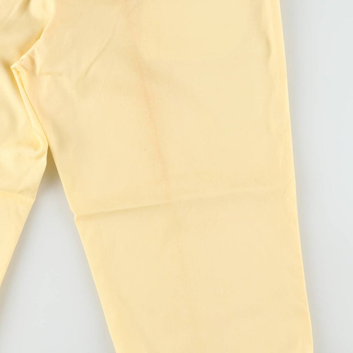 HAGGER slacks pants, men's size W34 (approx.) polyester yellow type Vintage Second Hand
