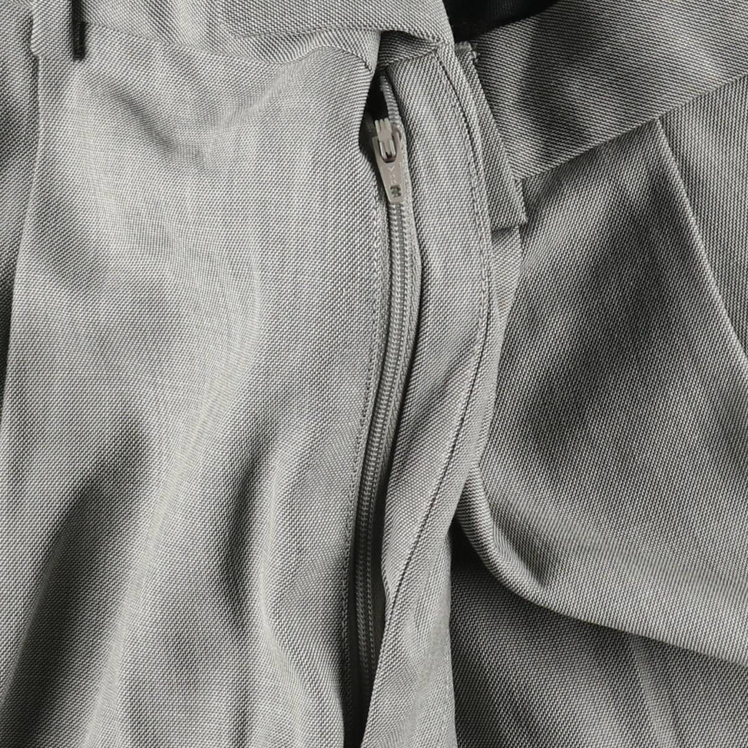 Perry Ellis men's two-pleat slacks, size W35 (approx.) polyester gray type Vintage Second Hand