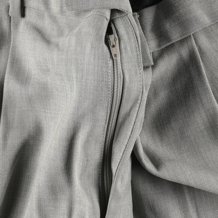 Perry Ellis men's two-pleat slacks, size W35 (approx.) polyester gray type Vintage Second Hand