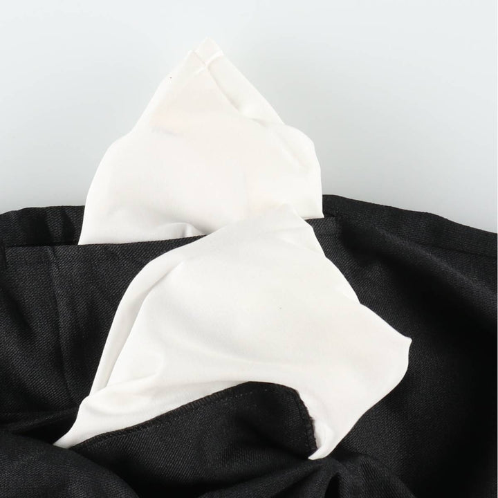 The First Collection Two-Pleat Slacks Pants Men's W34 (approx.) polyester black type Vintage Second Hand