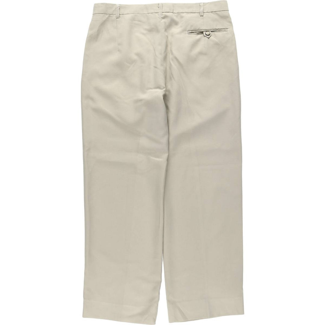 Two-pleat slacks for men, size W34 unclear Beige type Vintage Second Hand