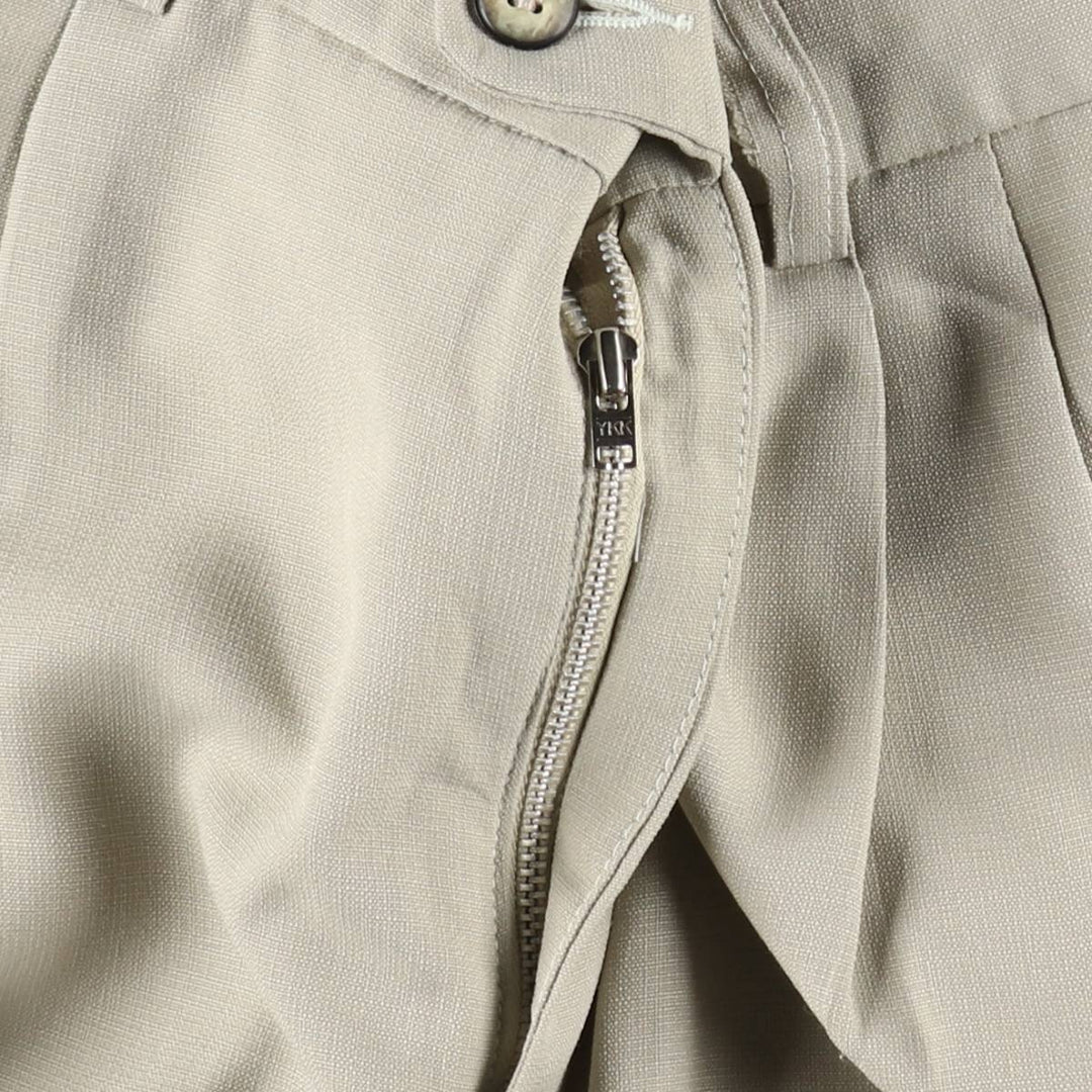 Two-pleat slacks for men, size W34 unclear Beige type Vintage Second Hand