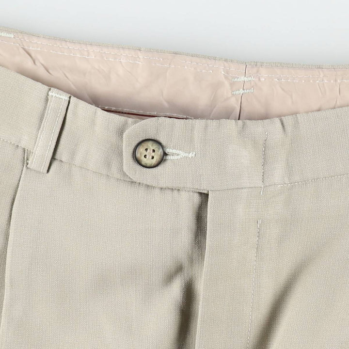 Two-pleat slacks for men, size W34 unclear Beige type Vintage Second Hand