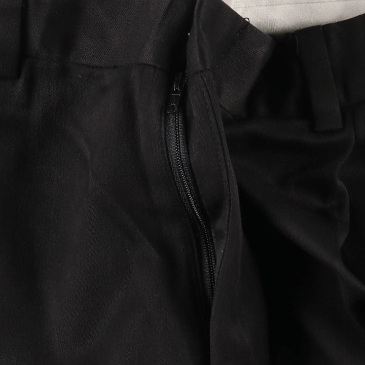 SAVANE Two-Pleat Slacks Pants, Men's W32 (approx.) polyester black type Vintage Second Hand