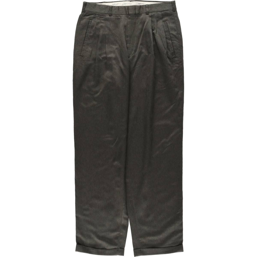 Van Heusen three-pleat slacks pants for men, equivalent to size W32. polyester Khaki type Vintage Second Hand