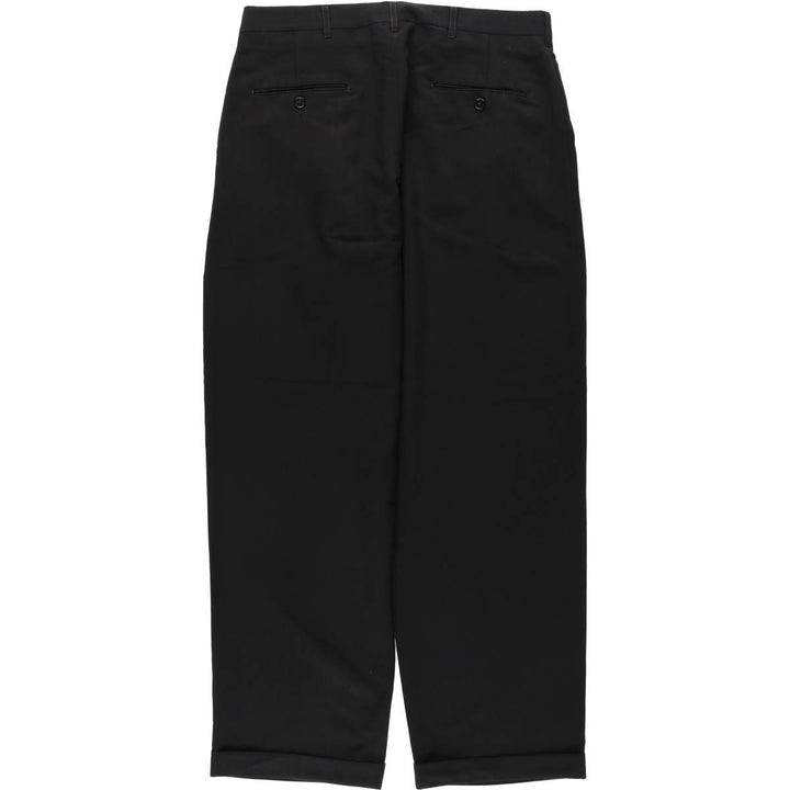 Haggar HAGGER Two-pleat Slacks, Made in USA, Men's, Size W34 polyester black type Vintage Second Hand