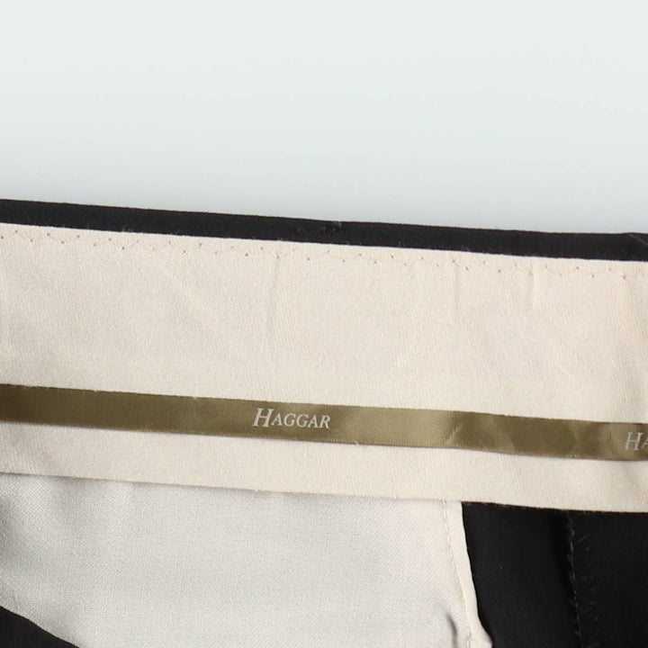Haggar HAGGER Two-pleat Slacks, Made in USA, Men's, Size W34 polyester black type Vintage Second Hand