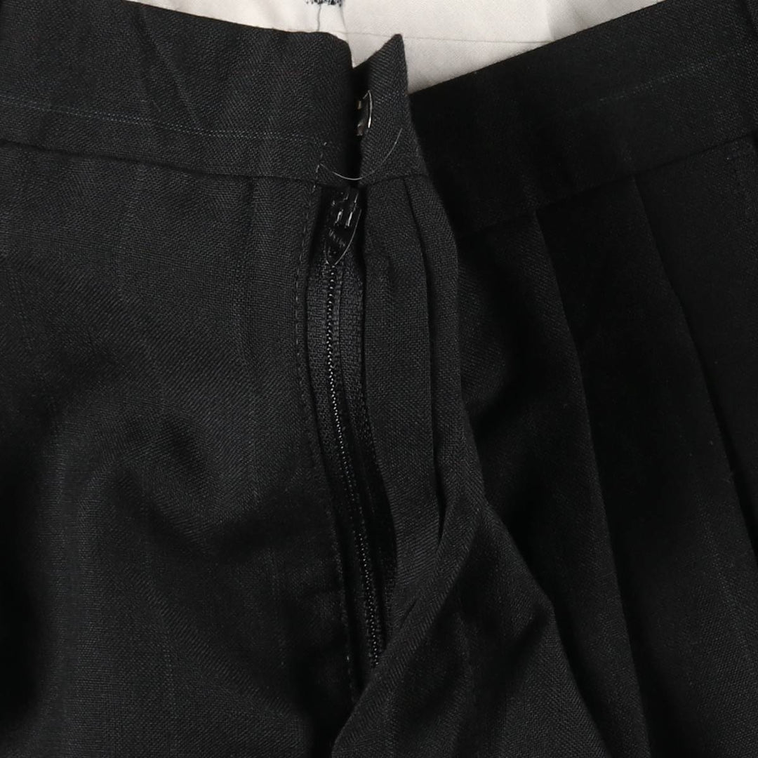 Vintage striped three-pleat slacks, men's size W34. unclear black type Vintage Second Hand