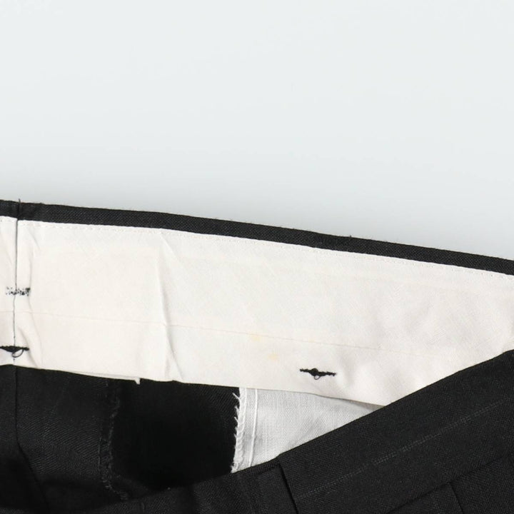 Vintage striped three-pleat slacks, men's size W34. unclear black type Vintage Second Hand