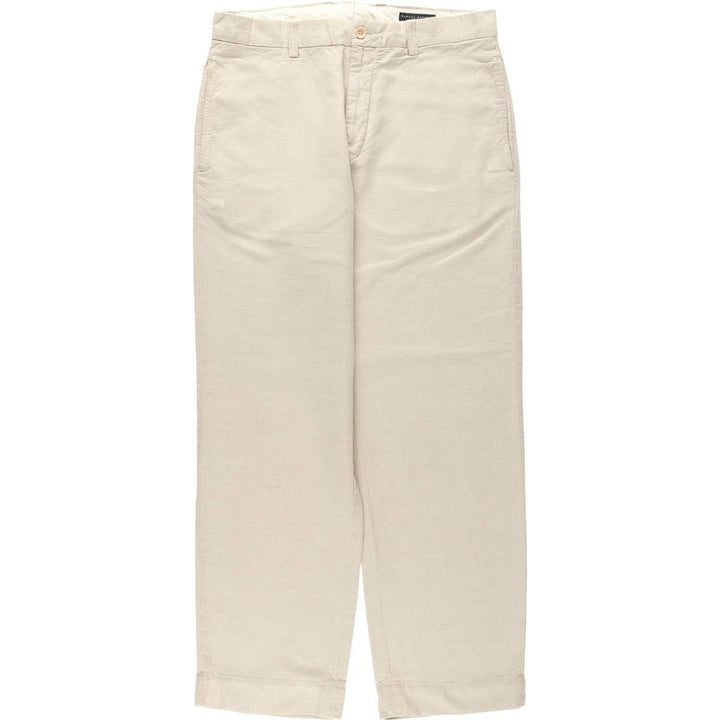 2000'S Banana Republic linen pants/slacks, men's size W36 (approx.) linen unbleached Vintage Second Hand