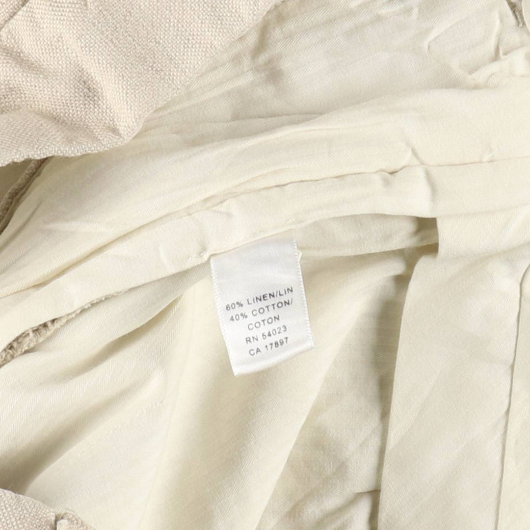 2000'S Banana Republic linen pants/slacks, men's size W36 (approx.) linen unbleached Vintage Second Hand