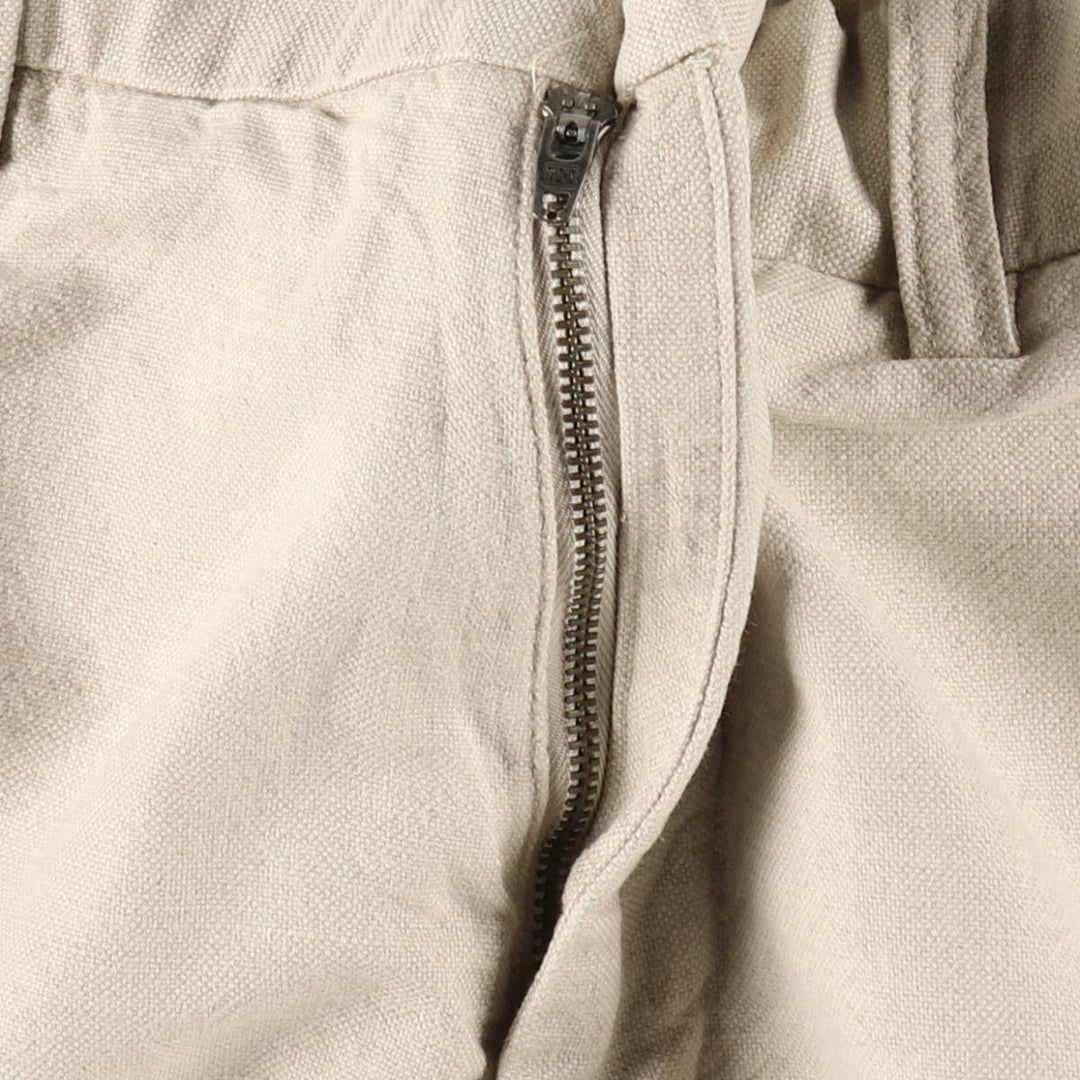 2000'S Banana Republic linen pants/slacks, men's size W36 (approx.) linen unbleached Vintage Second Hand