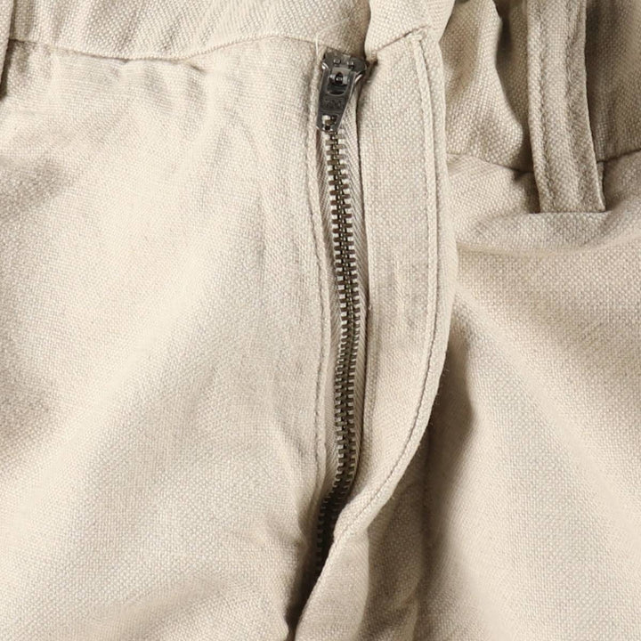 2000'S Banana Republic linen pants/slacks, men's size W36 (approx.) linen unbleached Vintage Second Hand