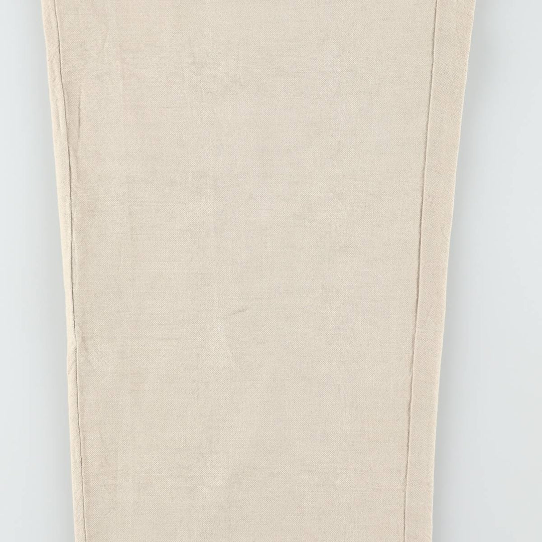 2000'S Banana Republic linen pants/slacks, men's size W36 (approx.) linen unbleached Vintage Second Hand