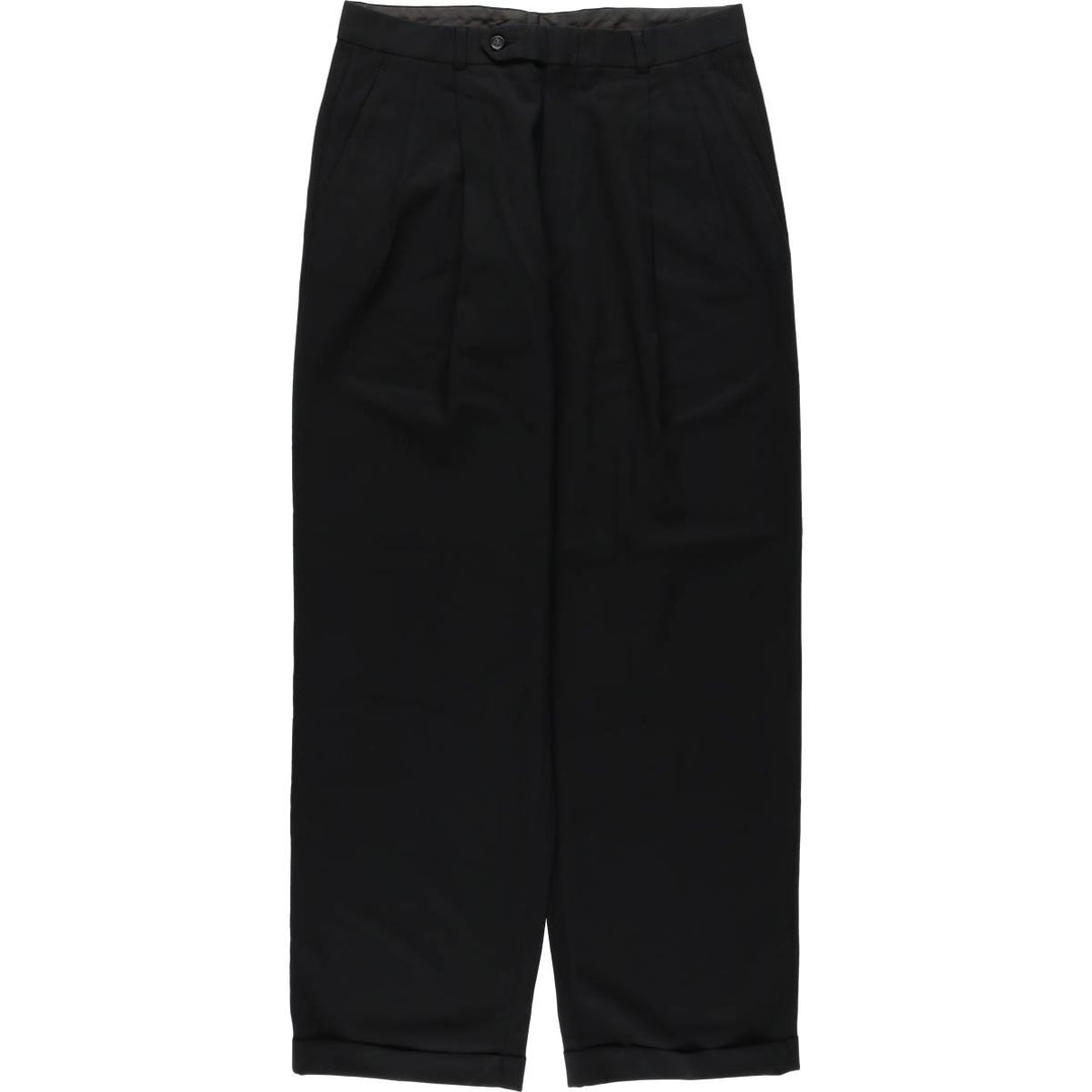 Vintage two-pleat slacks for men, size W32 unclear black type Vintage Second Hand