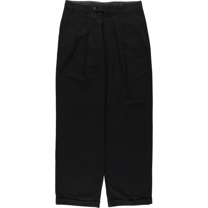 Vintage two-pleat slacks for men, size W32 unclear black type Vintage Second Hand
