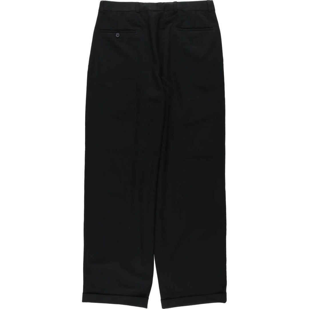 Vintage two-pleat slacks for men, size W32 unclear black type Vintage Second Hand