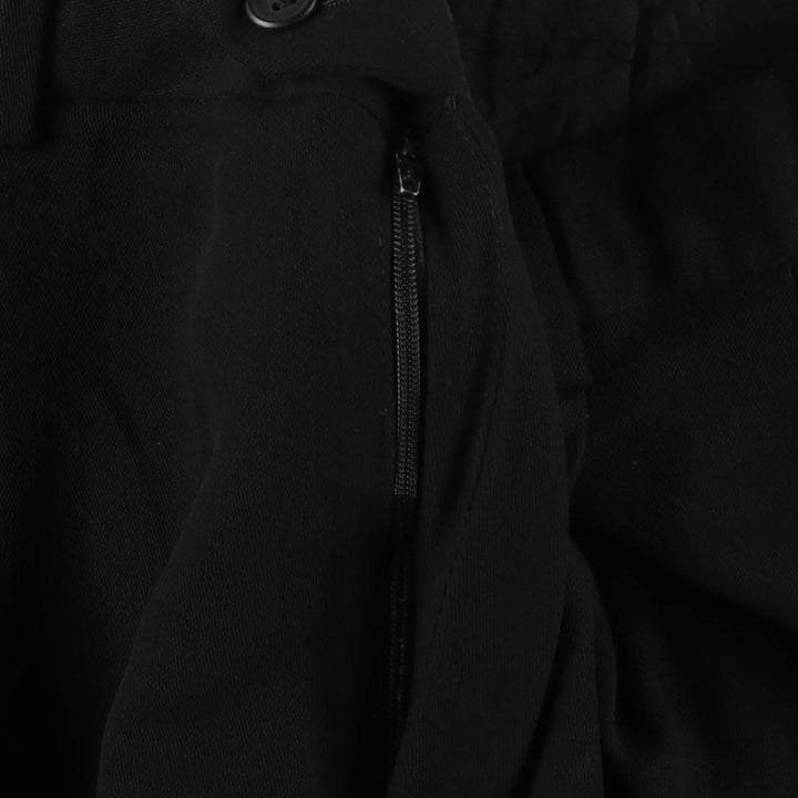 2000'S Banana Republic two-pleat wool trousers/slacks, made in Italy, men's size W34 (approx.) wool black type Vintage Second Hand