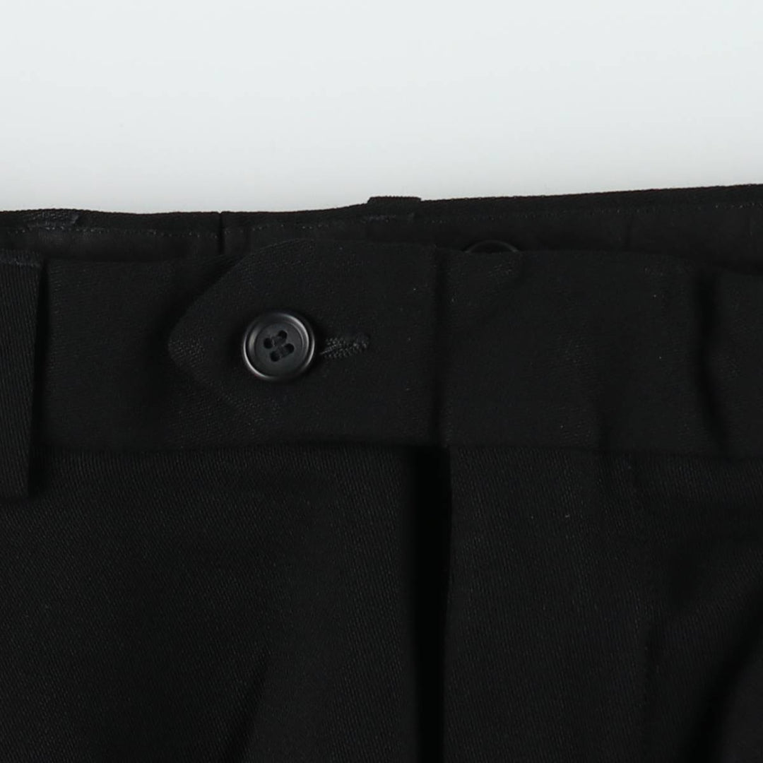 2000'S Banana Republic two-pleat wool trousers/slacks, made in Italy, men's size W34 (approx.) wool black type Vintage Second Hand