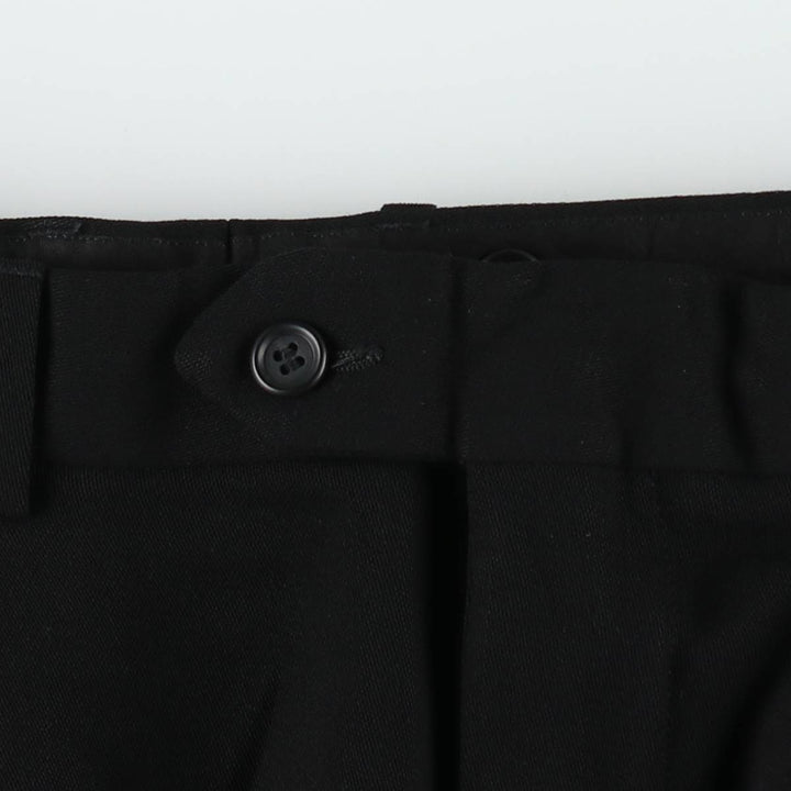 2000'S Banana Republic two-pleat wool trousers/slacks, made in Italy, men's size W34 (approx.) wool black type Vintage Second Hand
