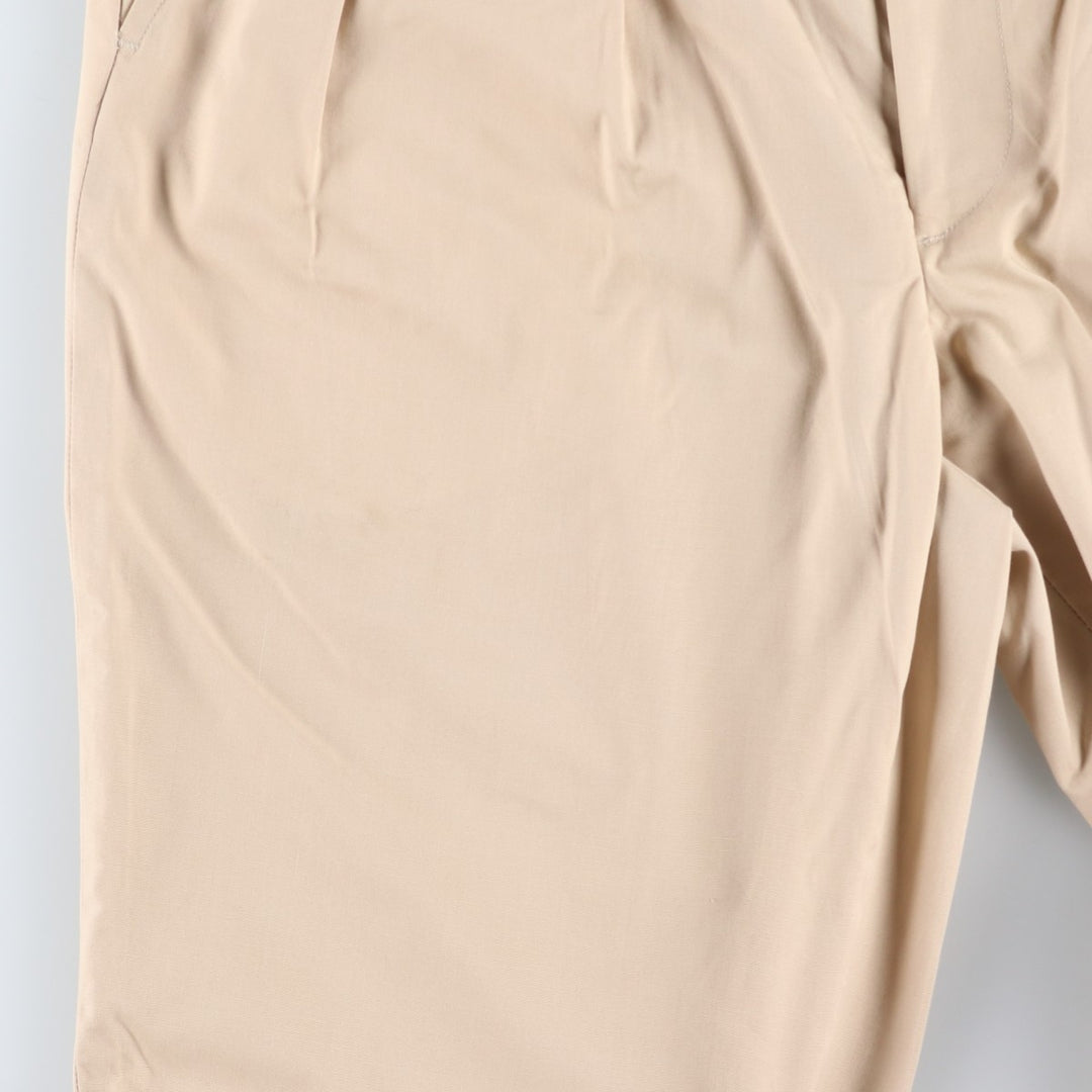 Vintage 80s-90'S LL Bean two-pleat cotton slacks, made in the USA, men's size W33 (approx.). cotton Beige type Vintage Second Hand