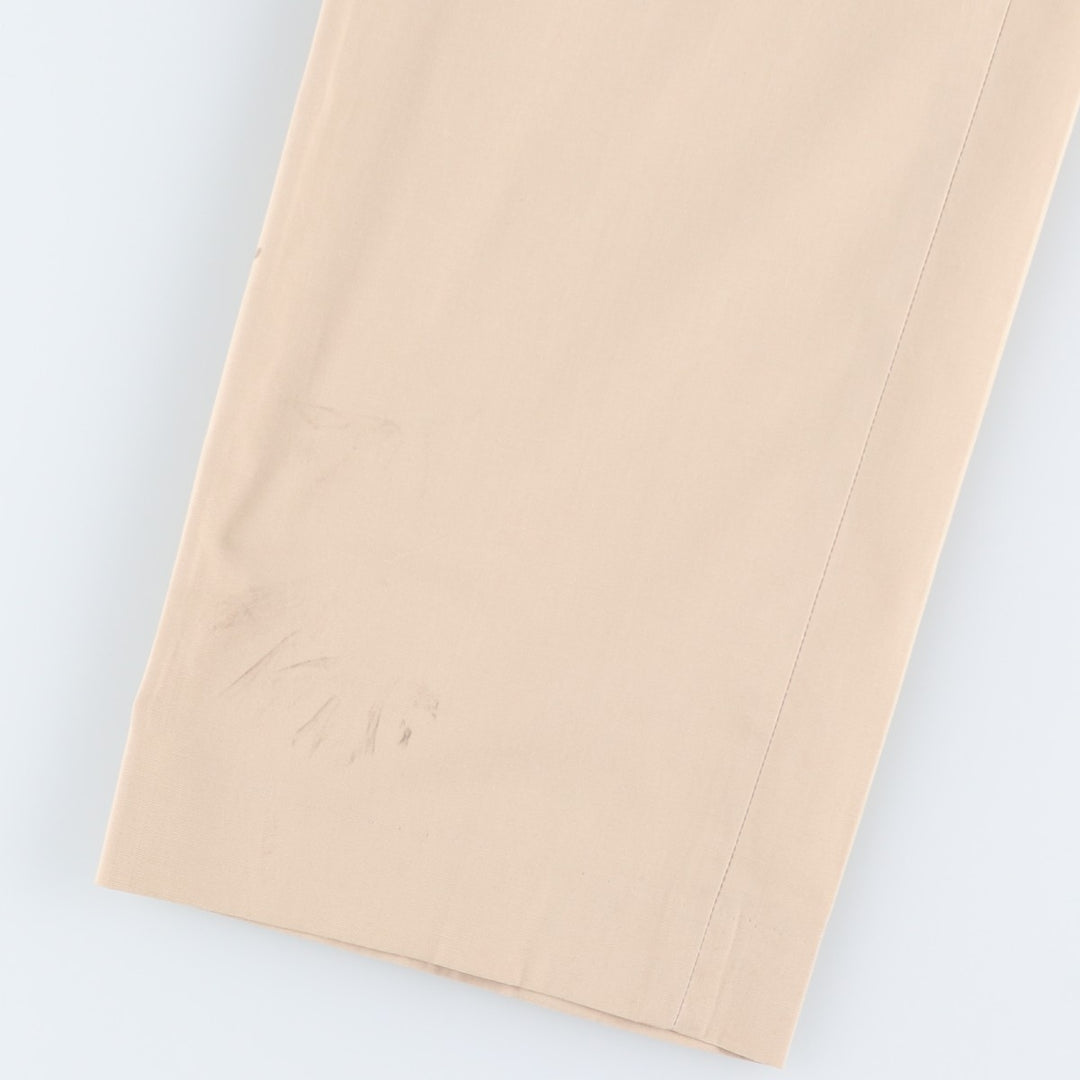 Vintage 80s-90'S LL Bean two-pleat cotton slacks, made in the USA, men's size W33 (approx.). cotton Beige type Vintage Second Hand