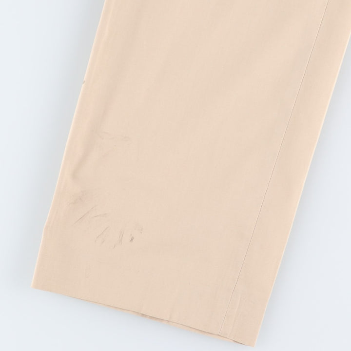 Vintage 80s-90'S LL Bean two-pleat cotton slacks, made in the USA, men's size W33 (approx.). cotton Beige type Vintage Second Hand