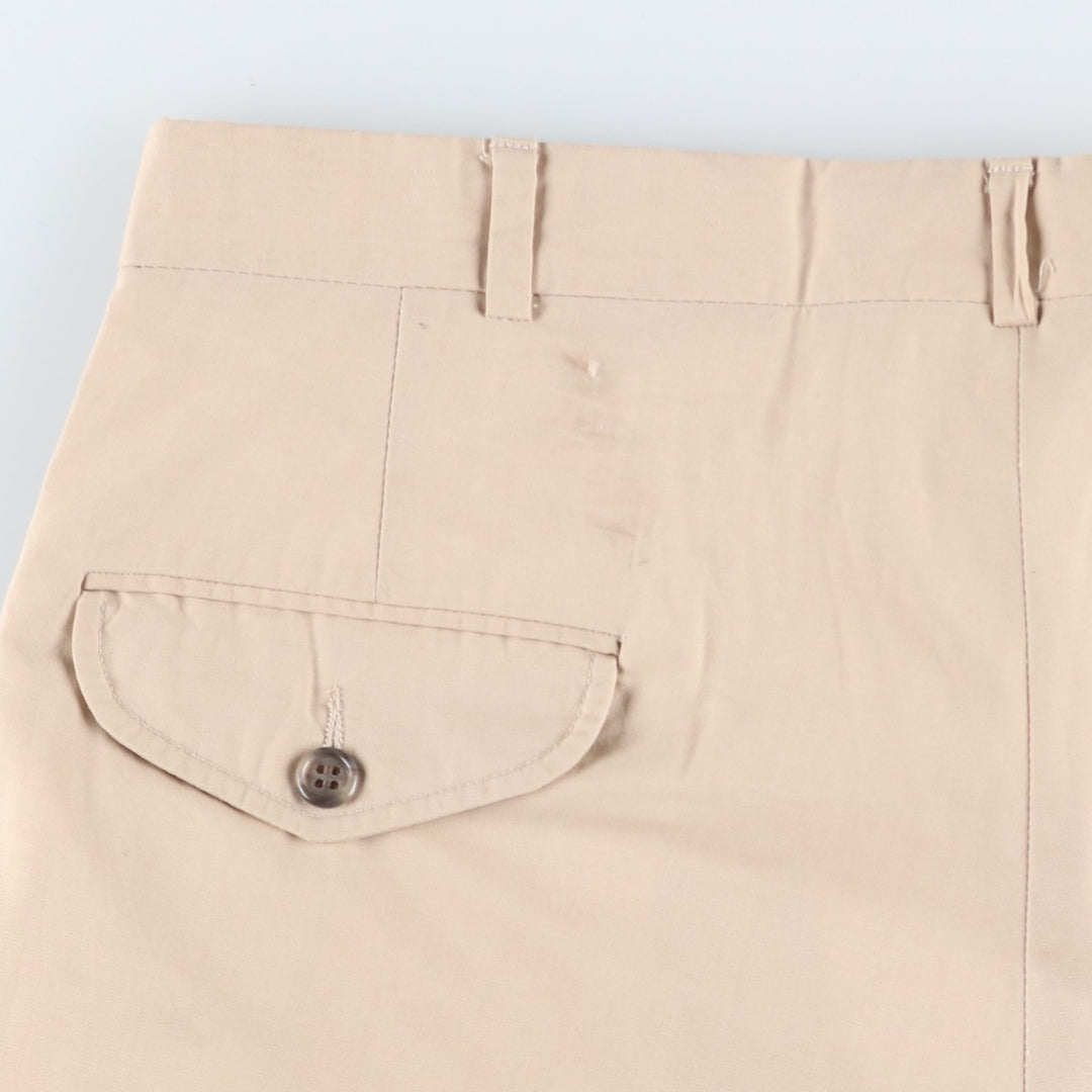 Vintage 80s-90'S LL Bean two-pleat cotton slacks, made in the USA, men's size W33 (approx.). cotton Beige type Vintage Second Hand