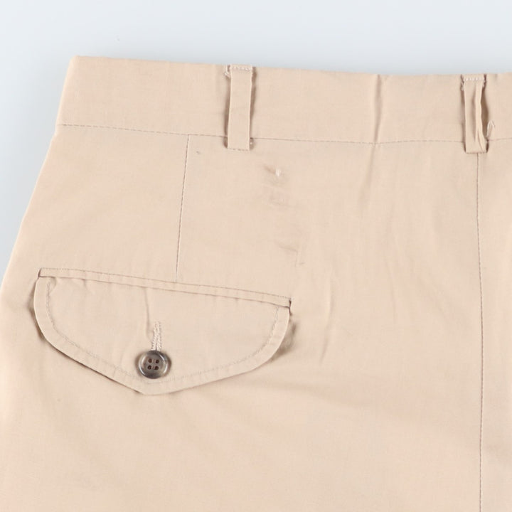 Vintage 80s-90'S LL Bean two-pleat cotton slacks, made in the USA, men's size W33 (approx.). cotton Beige type Vintage Second Hand