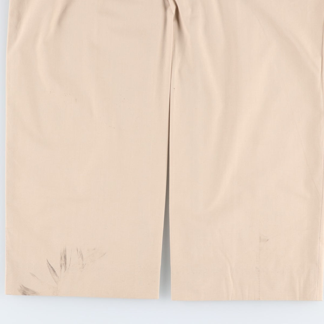 Vintage 80s-90'S LL Bean two-pleat cotton slacks, made in the USA, men's size W33 (approx.). cotton Beige type Vintage Second Hand