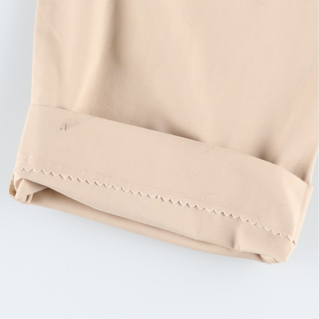 Vintage 80s-90'S LL Bean two-pleat cotton slacks, made in the USA, men's size W33 (approx.). cotton Beige type Vintage Second Hand