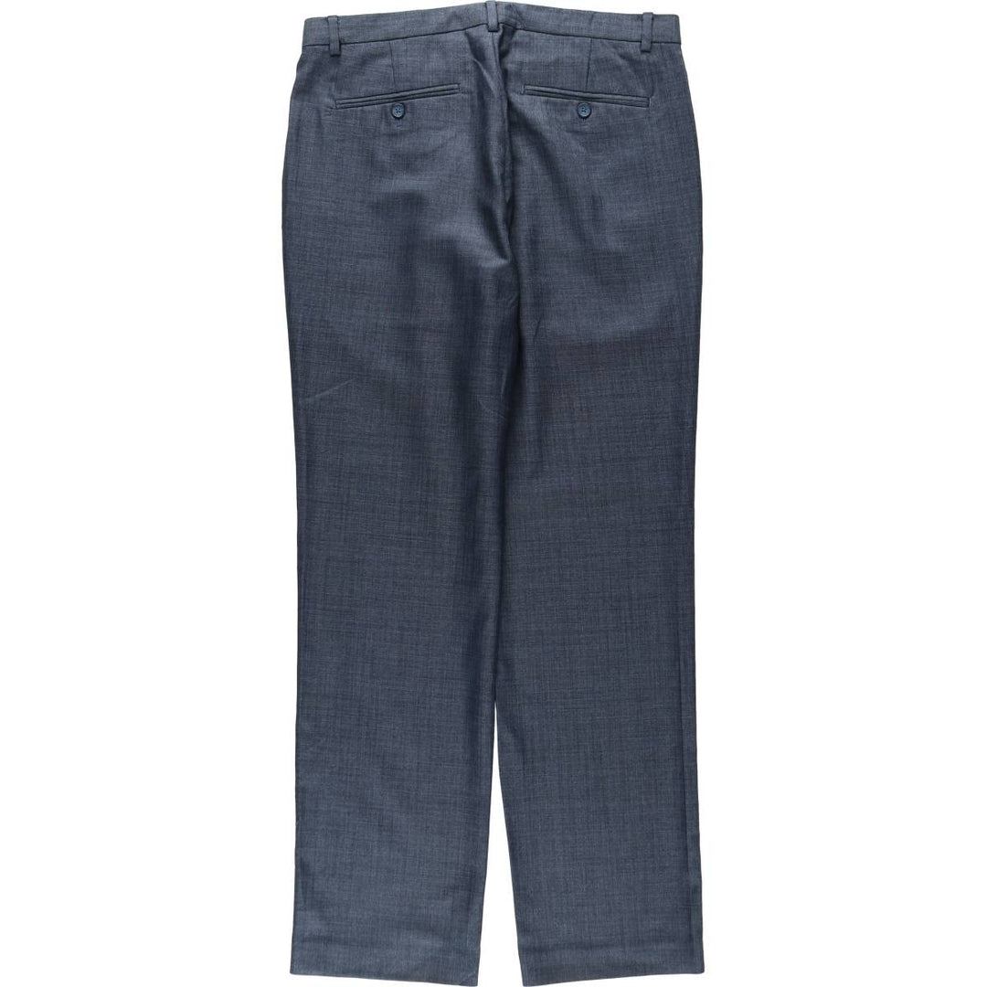 00s~ Calvin Klein slacks for men, size W34 polyester Navy blue Vintage Second Hand